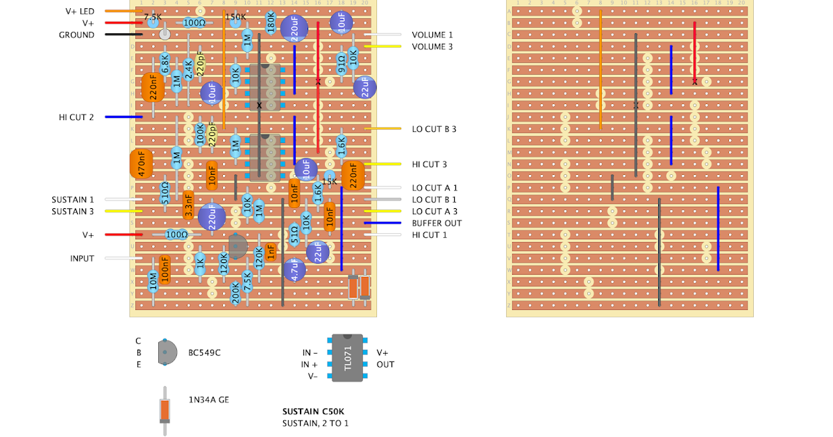 Guitar Effects - Vero - Point to Point - Tag Board Layouts: PETE